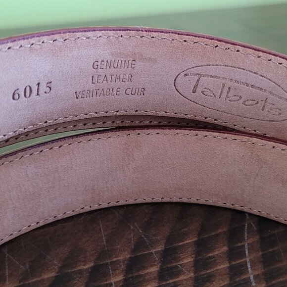 Talbots Red Leather Belt 6015 - Made in Italy